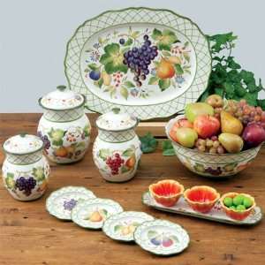Tuscan Garden 3pc Canister Set, By Pamela Gladding, Certified 