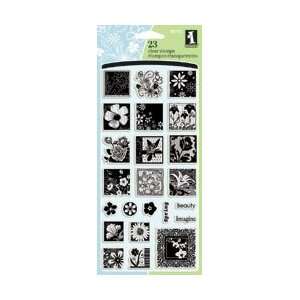  Inkadinkado Inchie Clear Stamps 4X8 Sheet   Flower Garden 