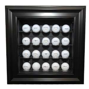  Cabinet Style 20 Golf Ball Display Case (Black Frame 