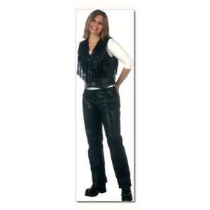   Genuine Patched Lambskin Leather Ladies Pants. Size 10: Home & Kitchen