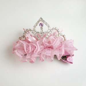  Crown Princess Hair Clip Pink: Beauty