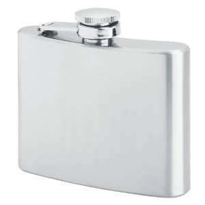   Steel Flask By Maxam® 4oz Stainless Steel Hip Flask with Screw Down