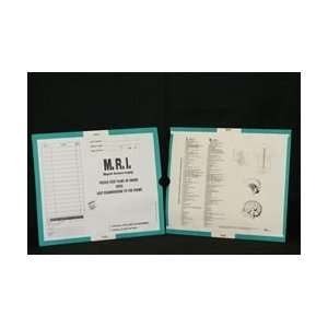  Medical Folder 14.25 x 17.5 Open End   M.R.I.   Turquoise 