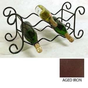  Six Bottle Wine Rack   Wrought Iron   Aged Iron (Aged Iron 
