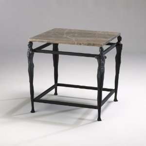   Design 01890 Old World And Brown Marble Male End Table: Furniture