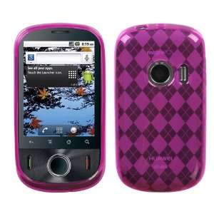 Hot Pink Argyle Candy Skin Cover For HUAWEI M835: Cell 