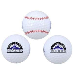  Colorado Rockies 3 Pack Logo Golf Balls: Sports & Outdoors
