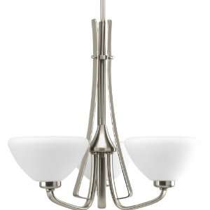   P4641 09 Three light chandelier Rave Brushed Nickel: Home Improvement