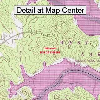  USGS Topographic Quadrangle Map   Hillcrest, Georgia 