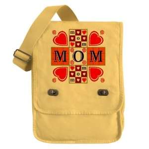    Messenger Field Bag Yellow Mothers Day I Love Mom 