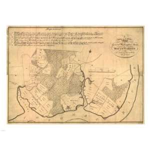  Map of Mt Vernon made by Washington Poster (24.00 x 18.00 