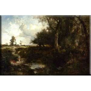 Crossing the Brook Near Plainfield, New Jersey 30x20 Streched Canvas 