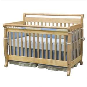 Bundle 18 Emily 4 in 1 Convertible Crib with Toddler Rail in Natural 