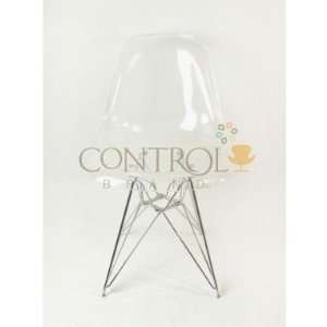  Control Brands Mod Clear Acrylic Side Chair with Chromium 