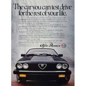  1983 Alfa Romeo GTV 6 Sports Car SOHC V 6 Dion Price Ad 