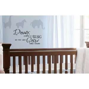 too big so we can grow into them. Vinyl wall art Inspirational quotes 