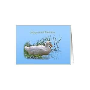  92nd Birthday Card with Pekin Duck Card Toys & Games