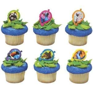  Rio Blu and Gang Cupcake Rings   12 count: Toys & Games