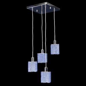 Lumax Lighting 85848 4AC 4L Blue/Clear Egyptian Empire Color Crystals 