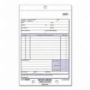  REDIFORM INC. Repair Order Form