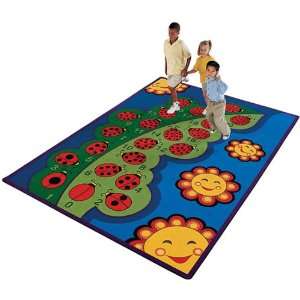  Carpets for Kids 19 Oddly Even Ladybug Rectangular Rug 