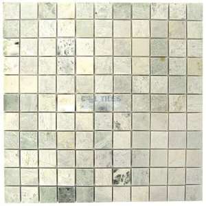  Marble mosaic tile mesh backed sheet in ming green