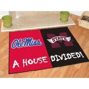    Mississippi State Bulldogs House Divided Rug Mat