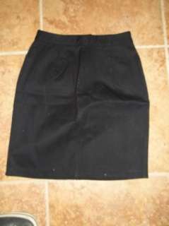 CLIO Black Womens Cotton Stretch Career Casual Skirt 8  