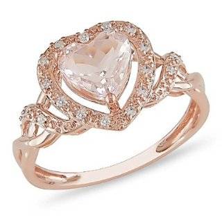   Gold Morganite and Diamond Ring (.1 cttw, G H Color, I2 I3 Clarity