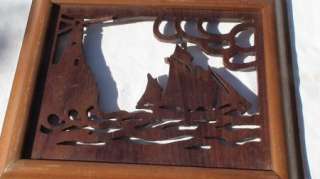 WOODEN SAILING SHIP CUT OUT  