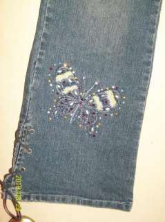 Arizona Girls Plus Size Embellished Jeans+Belt 14 1/2  