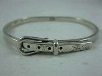 Mexico .925 Sterling Silver Belt Buckle Bangle Bracelet  