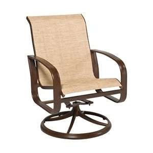  Martinique Sling Swivel Rocking Dining Chair   Sling   Aluminum 