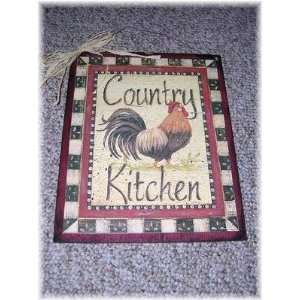  Country Kitchen Rooster Wooden Wall Art Sign Farm Decor 