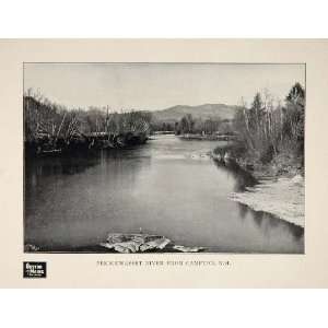  1903 Pemigewasset River Campton New Hampshire B/W Print 