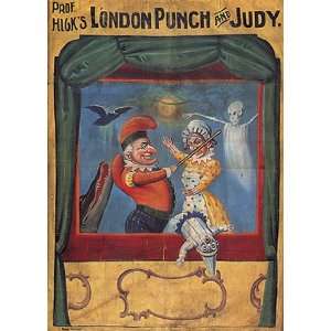  PUPPET CIRCUS LONDON PUNCH AND JUDY VINTAGE POSTER REPRO 