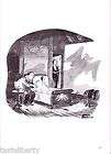   CARTOON Chas ADDAMS Morticia WEDNESDAY Bedtime SHADOW PUPPETS Family