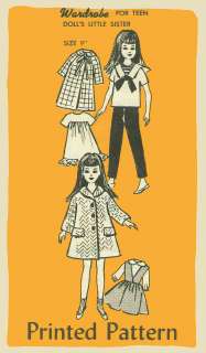 Vintage Mail Order Teen Doll Skipper Pattern #4808  