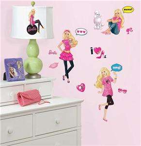   DOLL WALL DECALS Girls Bedroom Stickers Pink Room Decor Decorations