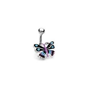  Body Accentz™ Belly Button Ring Navel Butterfly Body 