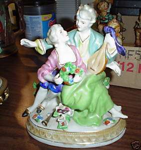 Vintage Porcelain Hirode JAPAN Man and Woman Figurine  