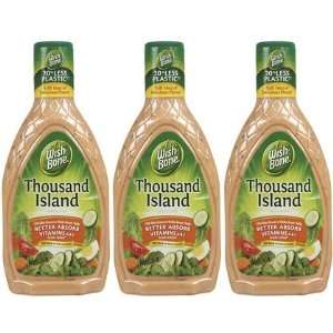 Wishbone Salad Dressing, Thousand Island, 16 oz, 3 ct (Quantity of 2)