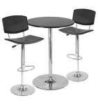 Spectrum 24 Round Pub Pedestal Base Dining Table With 2 Stools SET 