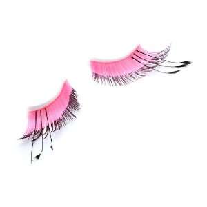 Fantasy Fairy makeup Pink with feather false eye lashes