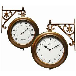    Copper Climate Indoor Outdoor 17 High Wall Clock