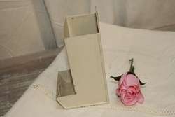 Painted White Shabby Wall Mount Match Stick Holder Tin  