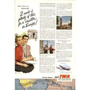  plenty of time for a vacation in Europe Vintage Ad
