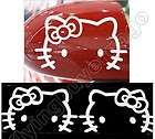 2X Hello Kitty Beard Bow Graphics Auto Car Truck Mirror Decor Stickers 