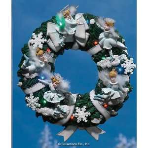  Sculpted Angel Winter Holiday Wreath 