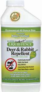 Liquid Fence 40 OZ, Concentrate, Deer & Rabbit Repellent 113  